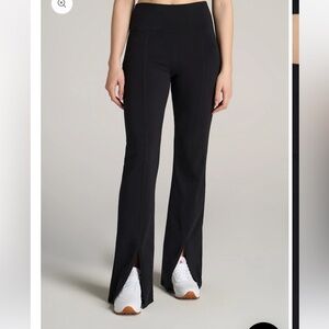 TALL split front cotton yoga pants